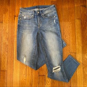 GAP Distressed Curvy True Skinny Jeans
